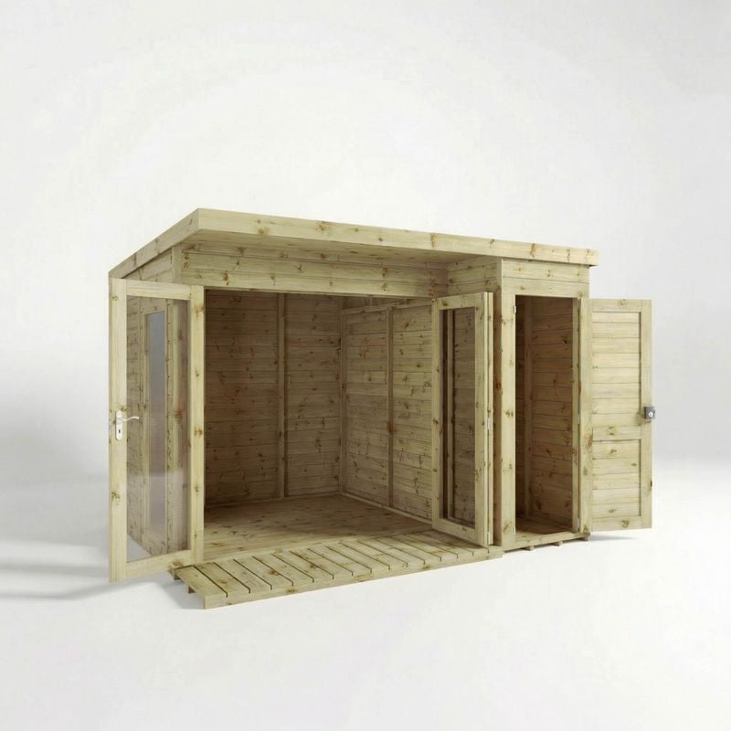 Adley 10' x 8' Cambridge Summer House With Side Shed | Sheds.co.uk
