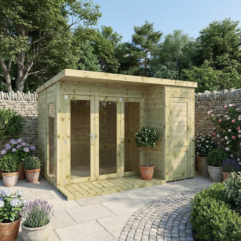 10 x 8 Cambridge Summer House Side Shed