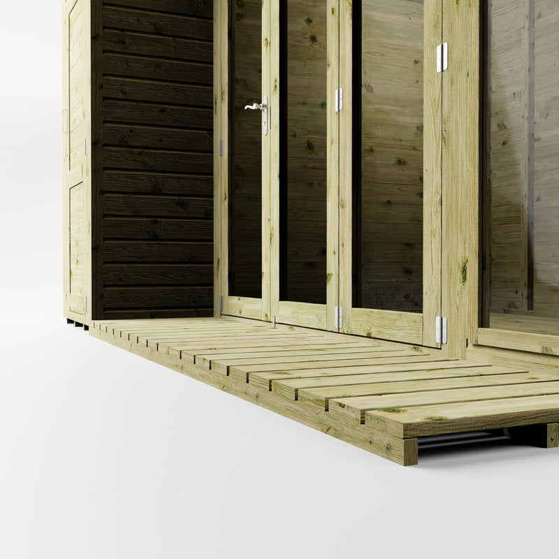 Adley 12' x 8' Cambridge Summer House With Side Shed | Sheds.co.uk