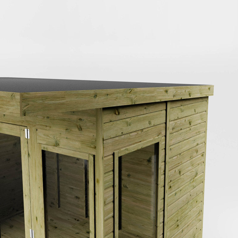 Adley 12' x 8' Cambridge Summer House With Side Shed | Sheds.co.uk