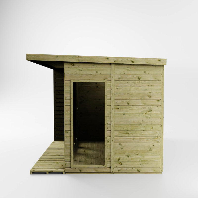 Adley 12' x 8' Cambridge Summer House With Side Shed | Sheds.co.uk