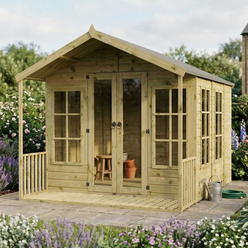 8 x 10 Premium Traditional Summer House Veranda