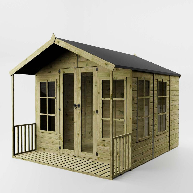 Adley 8' x 10' Premium Traditional Summer House With Veranda | Sheds.co.uk