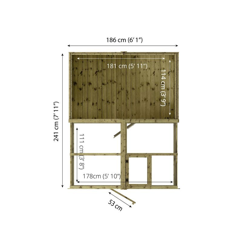 Adley 6' x 8' Budget Shiplap Greenhouse With a Shed | Sheds.co.uk