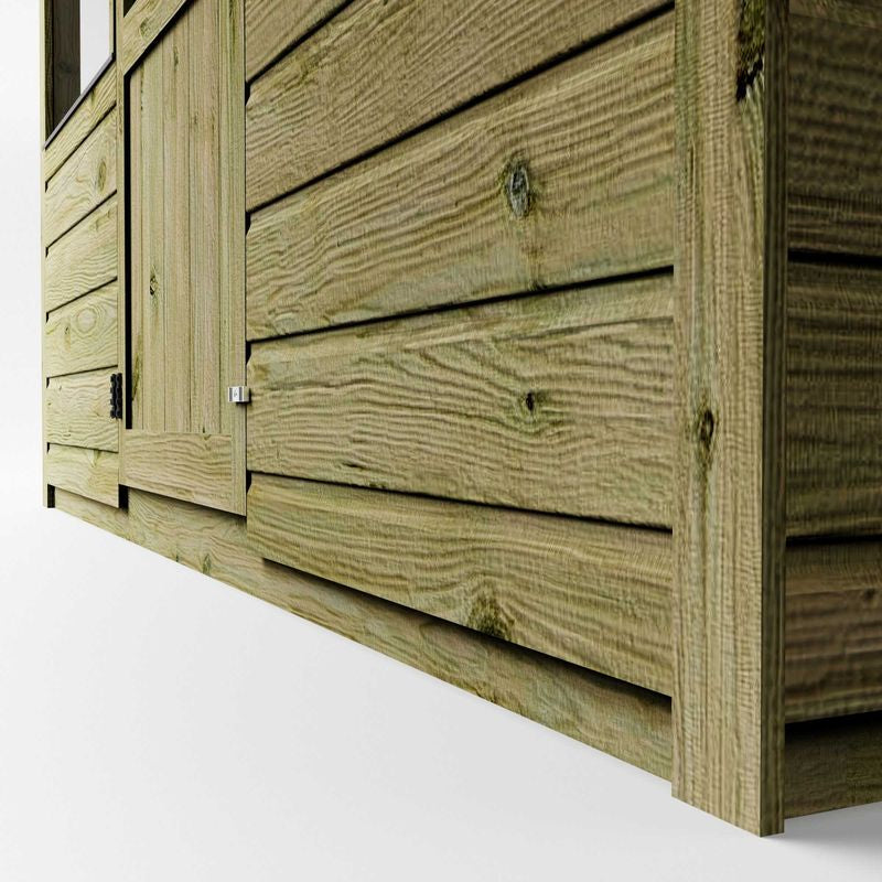 Adley 6' x 8' Budget Shiplap Greenhouse With a Shed | Sheds.co.uk