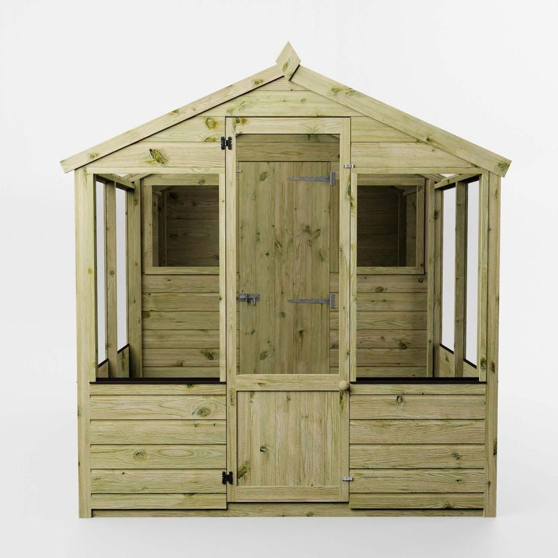 Adley 6' x 8' Budget Shiplap Greenhouse With a Shed | Sheds.co.uk