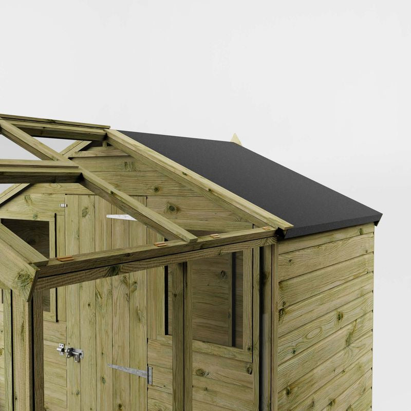 Adley 6' x 8' Budget Shiplap Greenhouse With a Shed | Sheds.co.uk