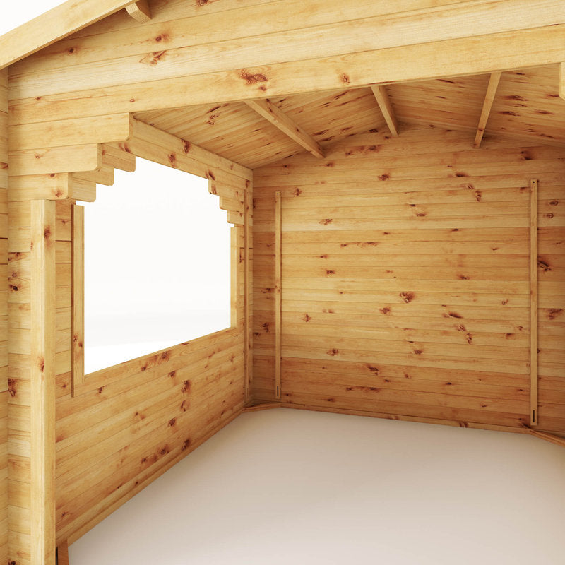 Adley 3m x 3m Gazebo Log Cabin - 28mm | Sheds.co.uk