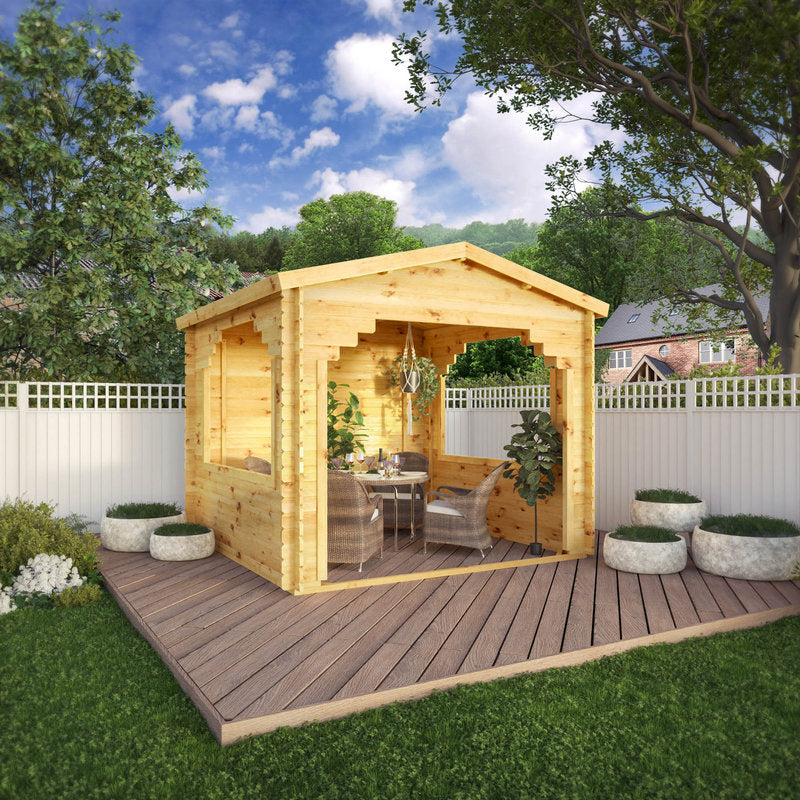 Adley 3m x 3m Gazebo Log Cabin - 28mm | Sheds.co.uk