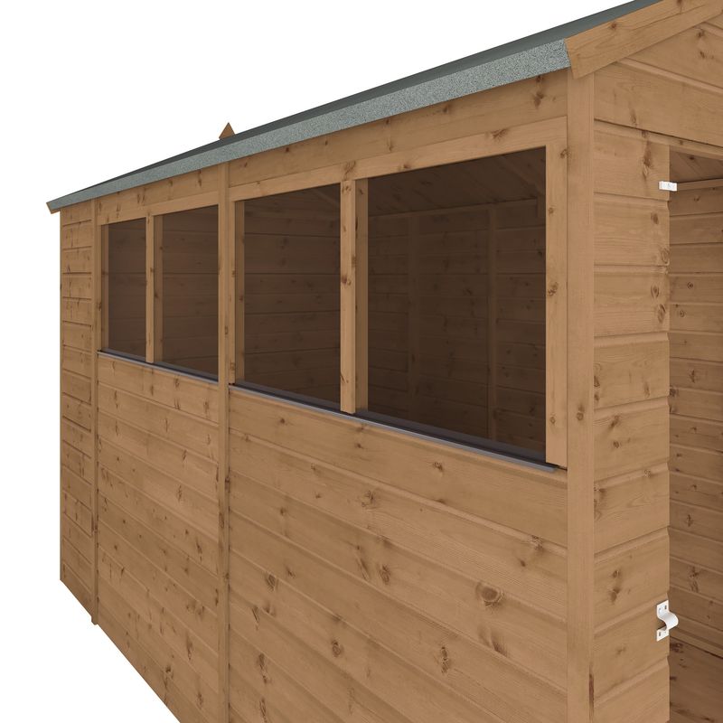 Adley 10' x 6' Premium Pressure Treated Shiplap Modular Apex Shed | Sheds.co.uk