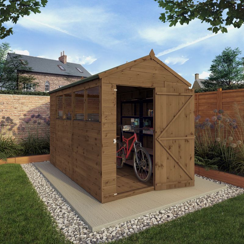 Adley 10' x 6' Premium Pressure Treated Shiplap Modular Apex Shed | Sheds.co.uk