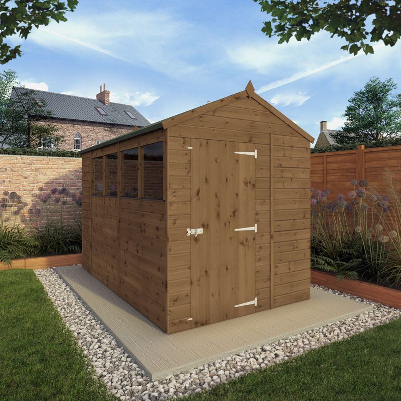 Adley 10' x 6' Premium Pressure Treated Shiplap Modular Apex Shed | Sheds.co.uk