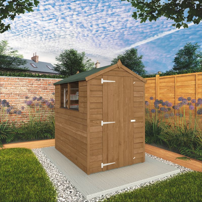 Adley 4' x 6' Pressure Treated Overlap Apex Shed | Sheds.co.uk