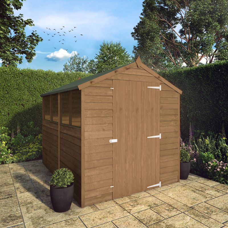 6 x 8 Pressure Treated Overlap Apex Shed