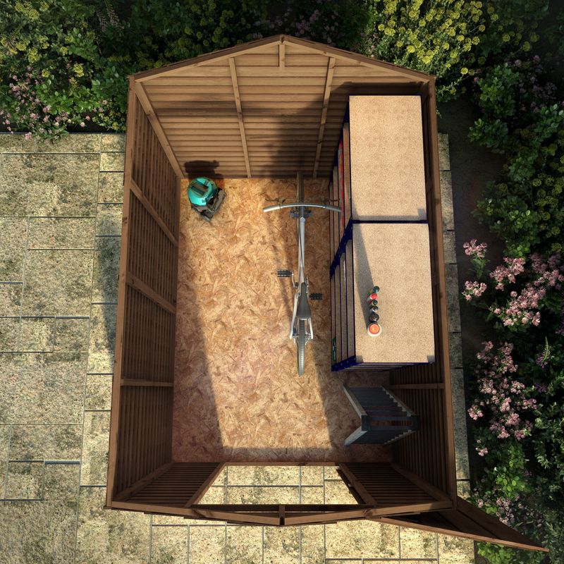 Adley 6' x 8' Pressure Treated Windowless Overlap Apex Shed | Sheds.co.uk
