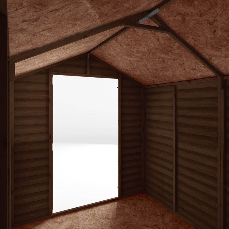 Adley 6' x 8' Pressure Treated Windowless Overlap Apex Shed | Sheds.co.uk