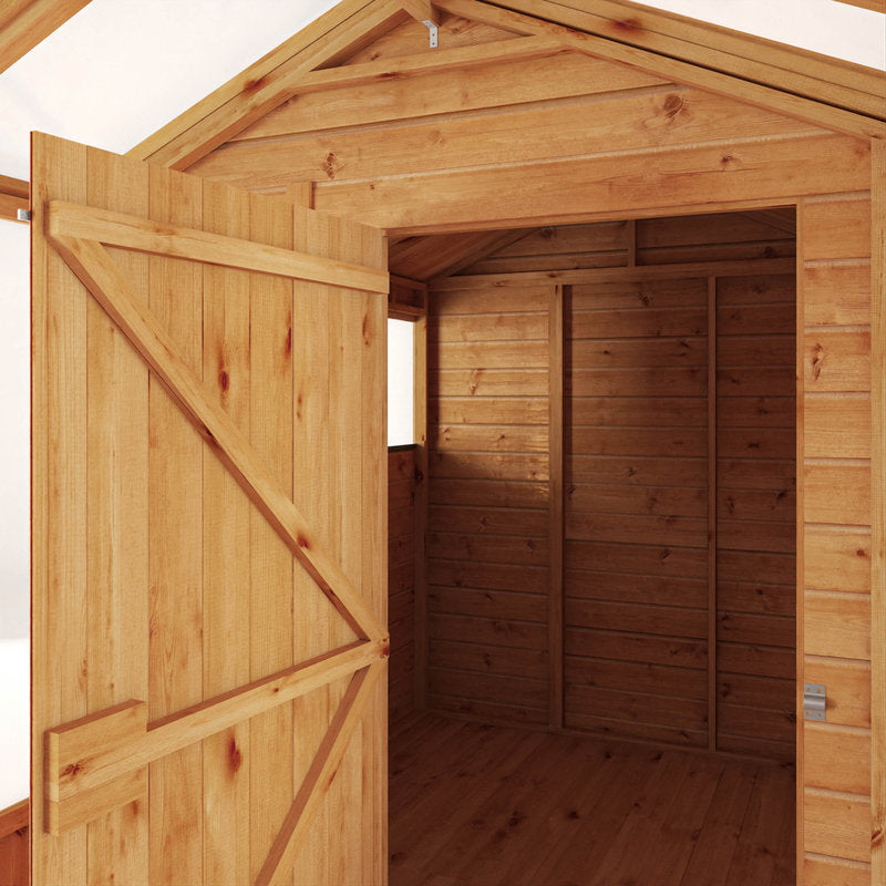 Adley 12' x 6' Lumberjack Premium Combi Wooden Greenhouse Shed | Sheds.co.uk