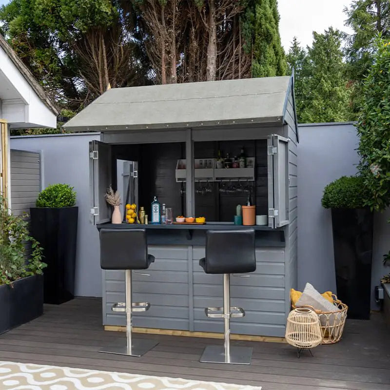 Hartwood 6' x 4' Pressure Treated Shiplap Reverse Apex Garden Bar | Sheds.co.uk