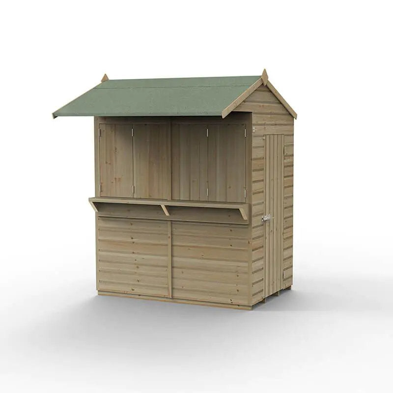 Hartwood 6' x 4' Pressure Treated Shiplap Reverse Apex Garden Bar | Sheds.co.uk