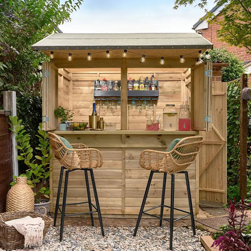 Hartwood 6' x 4' Pressure Treated Shiplap Reverse Apex Garden Bar | Sheds.co.uk