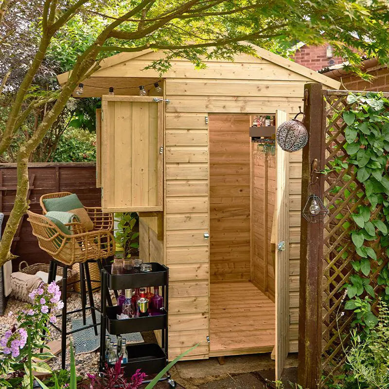 Hartwood 6' x 4' Pressure Treated Shiplap Reverse Apex Garden Bar | Sheds.co.uk