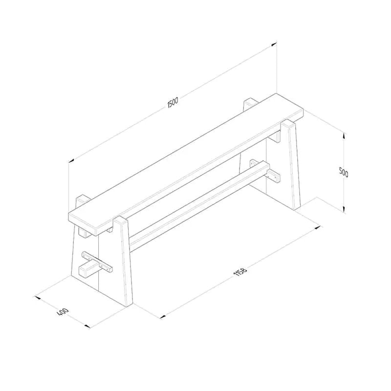 Hartwood 5' Sleeper Bench
