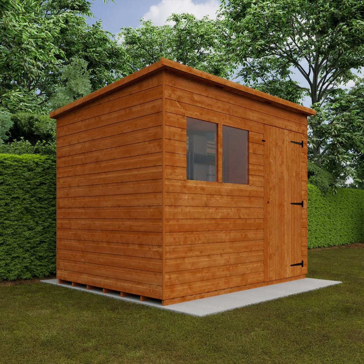 Redlands 8' x 6' Shiplap Pent Shed | Sheds.co.uk