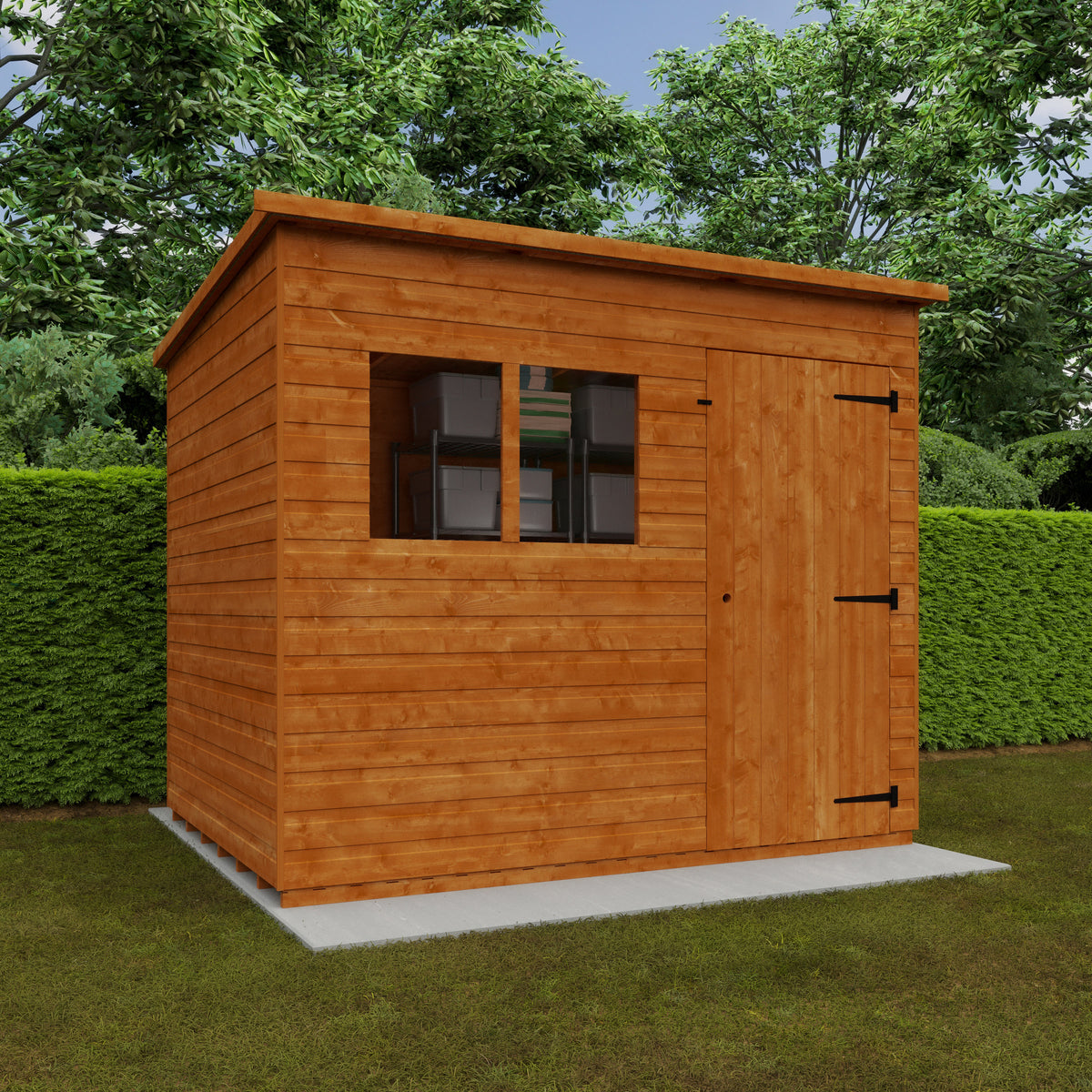 Redlands 8' x 6' Shiplap Pent Shed | Sheds.co.uk