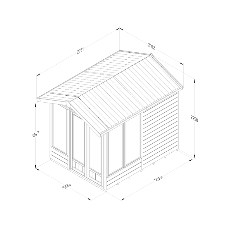Hartwood 6' x 8' Pressure Treated Premium Tongue & Groove Apex Summer House | Sheds.co.uk