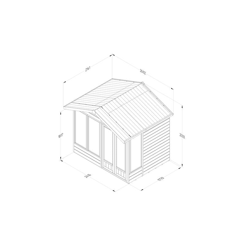 Hartwood 8' x 6' Pressure Treated Premium Tongue & Groove Apex Summer House