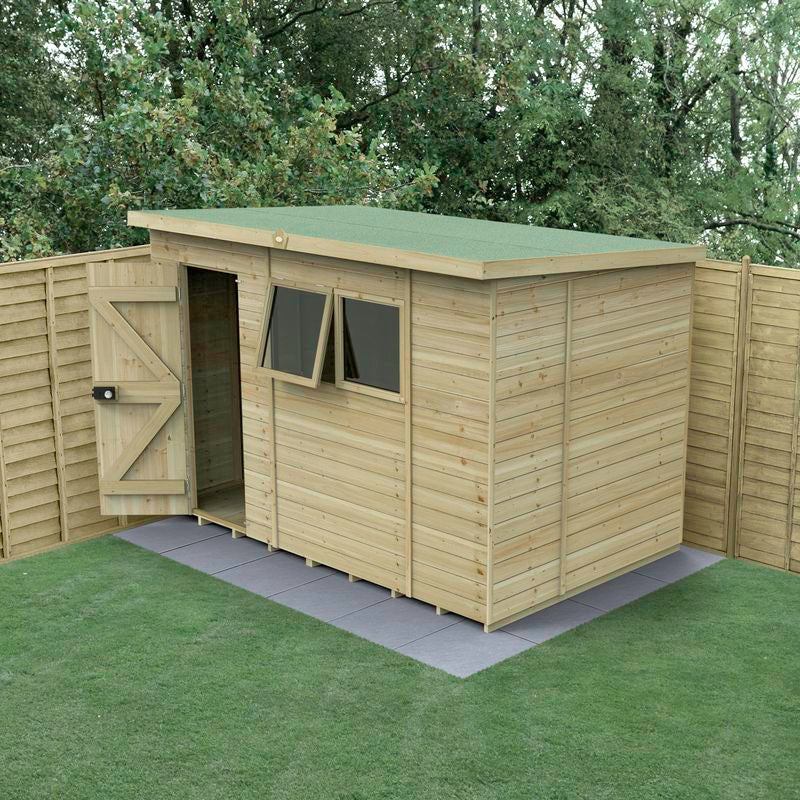 Hartwood 10' x 6' Pressure Treated Premium Tongue & Groove Pent Shed | Sheds.co.uk