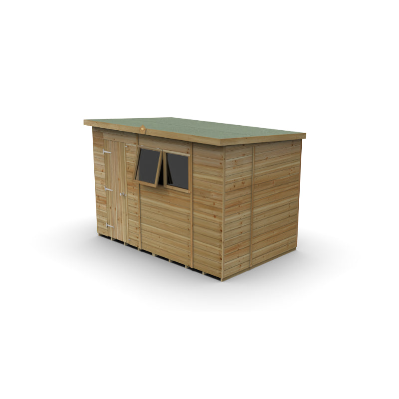 Hartwood 10' x 6' Pressure Treated Premium Tongue & Groove Pent Shed | Sheds.co.uk