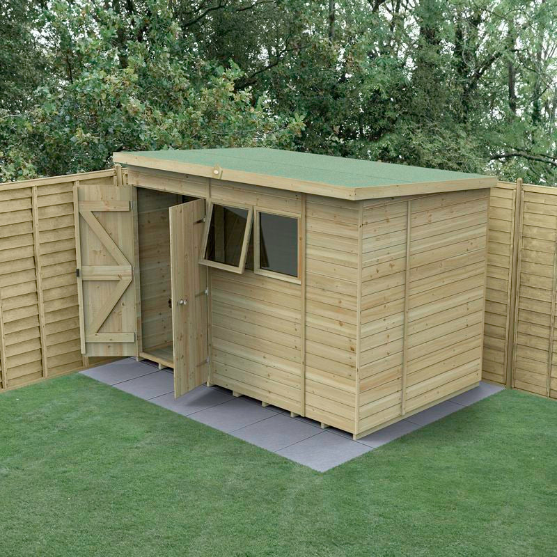Hartwood 10' x 6' Pressure Treated Premium Tongue & Groove Pent Shed | Sheds.co.uk
