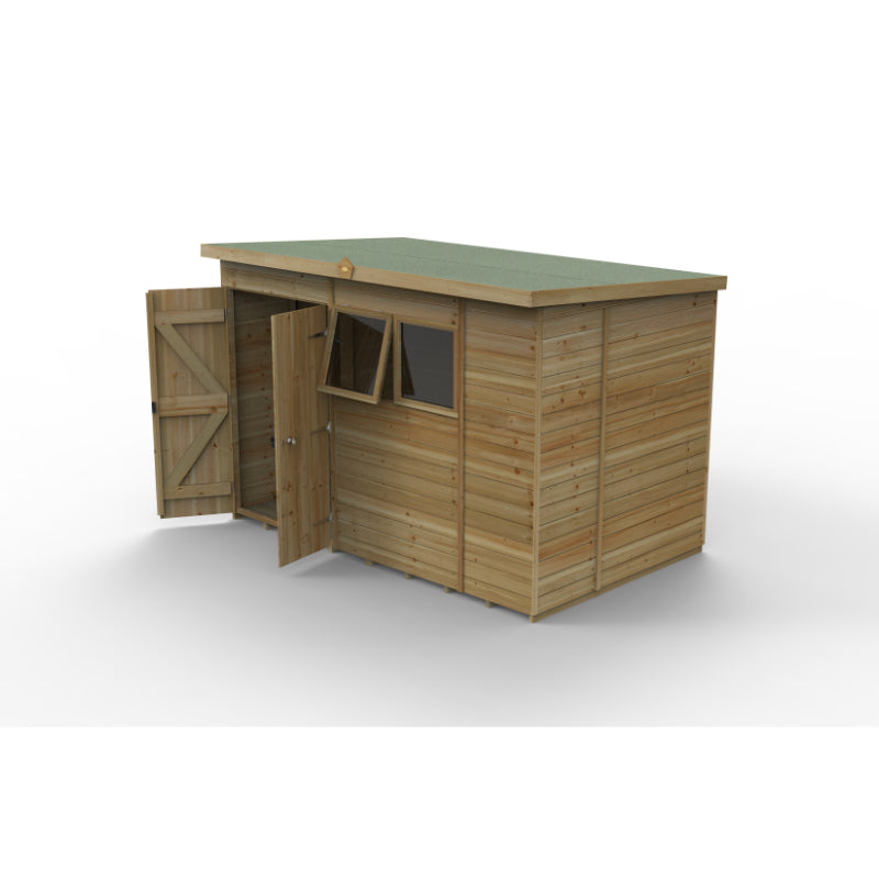 Hartwood 10' x 6' Pressure Treated Premium Tongue & Groove Pent Shed | Sheds.co.uk