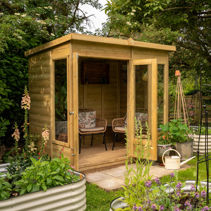 Hartwood 7' x 5' Pressure Treated Premium Tongue & Groove Pent Summer House | Sheds.co.uk
