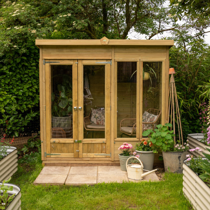 Hartwood 7' x 5' Pressure Treated Premium Tongue & Groove Pent Summer House | Sheds.co.uk
