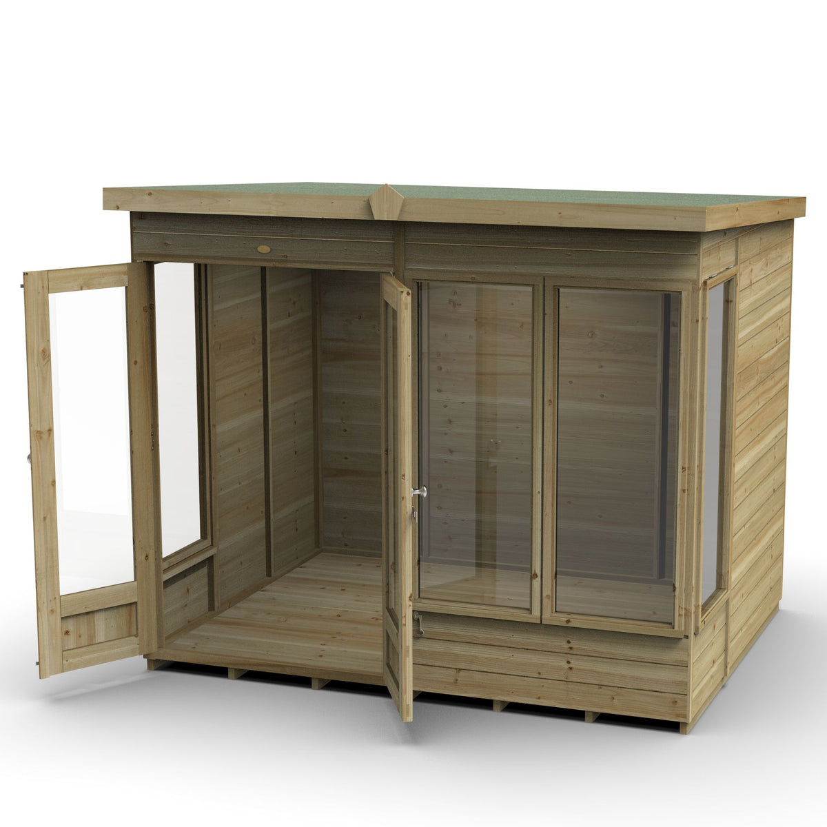 Hartwood 8' x 6' Pressure Treated Premium Tongue & Groove Pent Summer House | Sheds.co.uk