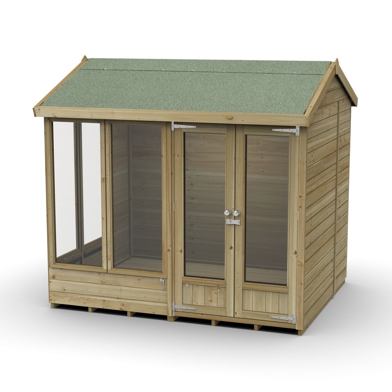 Hartwood 8' x 6' Pressure Treated Premium Tongue & Groove Reverse Apex Summer House | Sheds.co.uk
