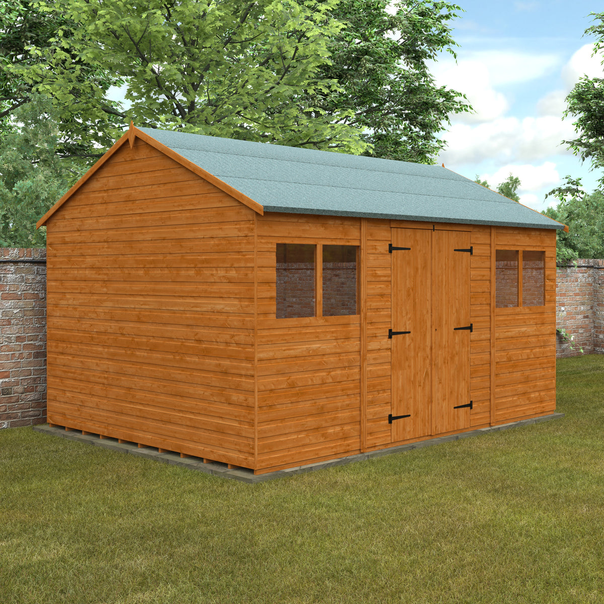 Redlands 14' x 10' Shiplap Reverse Apex Workshop | Sheds.co.uk