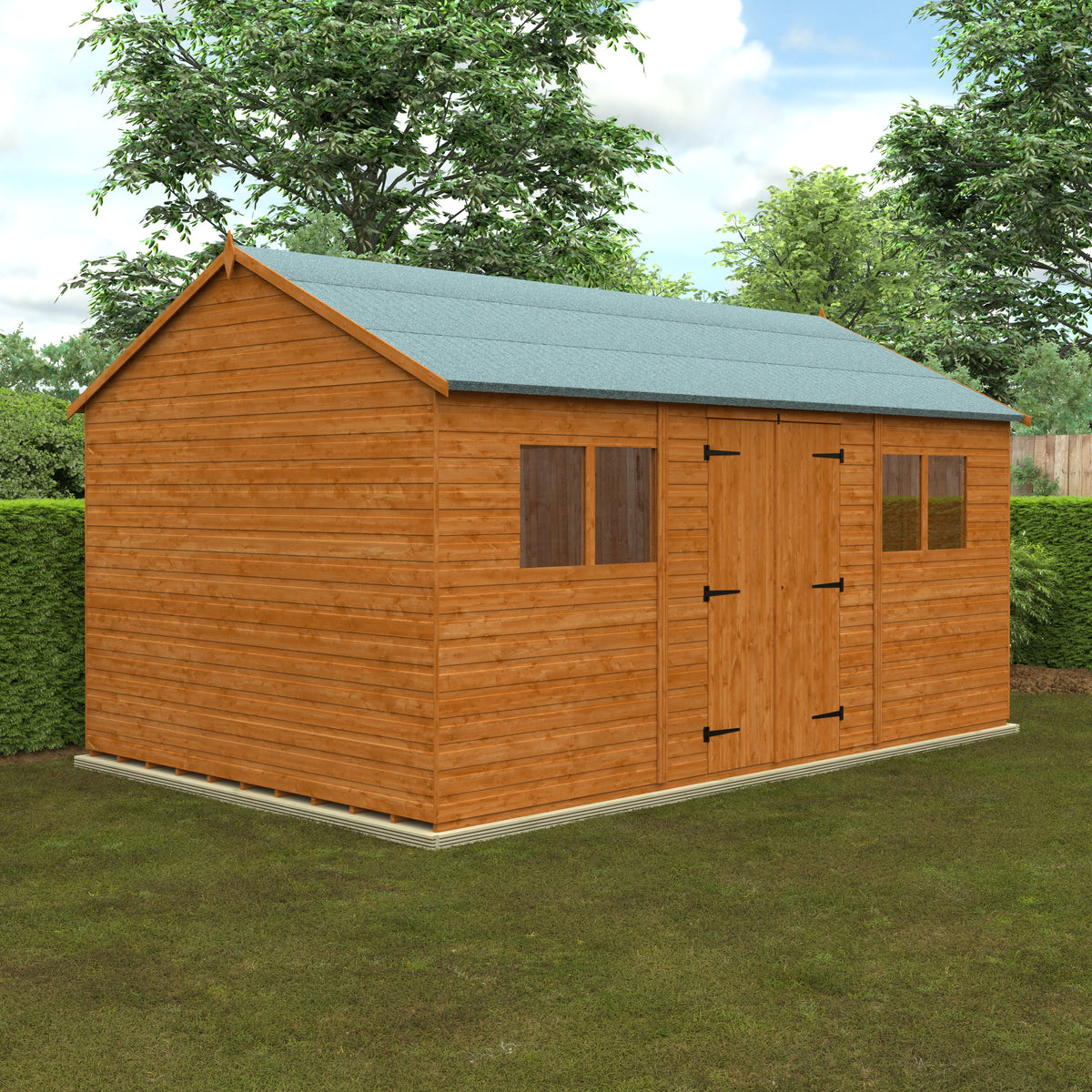 Redlands 10' x 16' Shiplap Reverse Apex Workshop | Sheds.co.uk