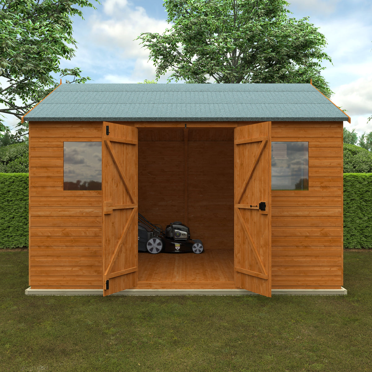 Redlands 8' x 16' Shiplap Reverse Apex Workshop | Sheds.co.uk