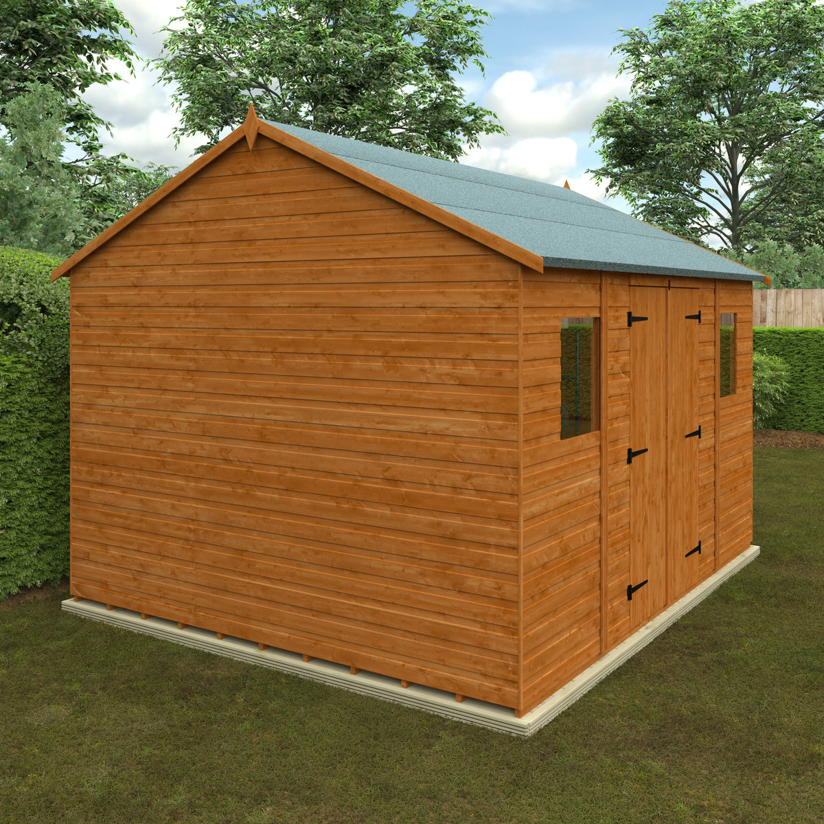 Redlands 8' x 16' Shiplap Reverse Apex Workshop | Sheds.co.uk