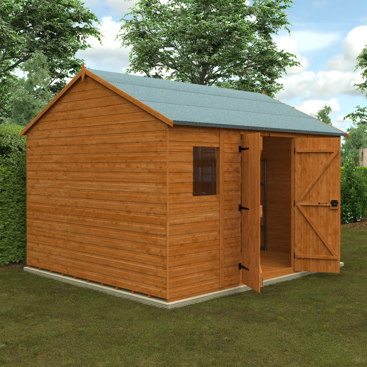 Redlands 8' x 16' Shiplap Reverse Apex Workshop | Sheds.co.uk