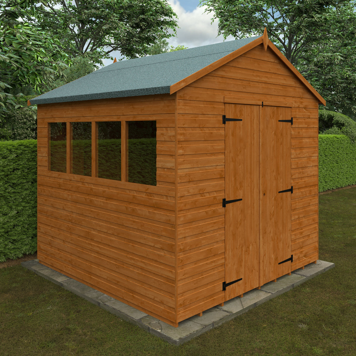 Redlands 8' x 8' Shiplap Apex Heavyweight Workshop | Sheds.co.uk