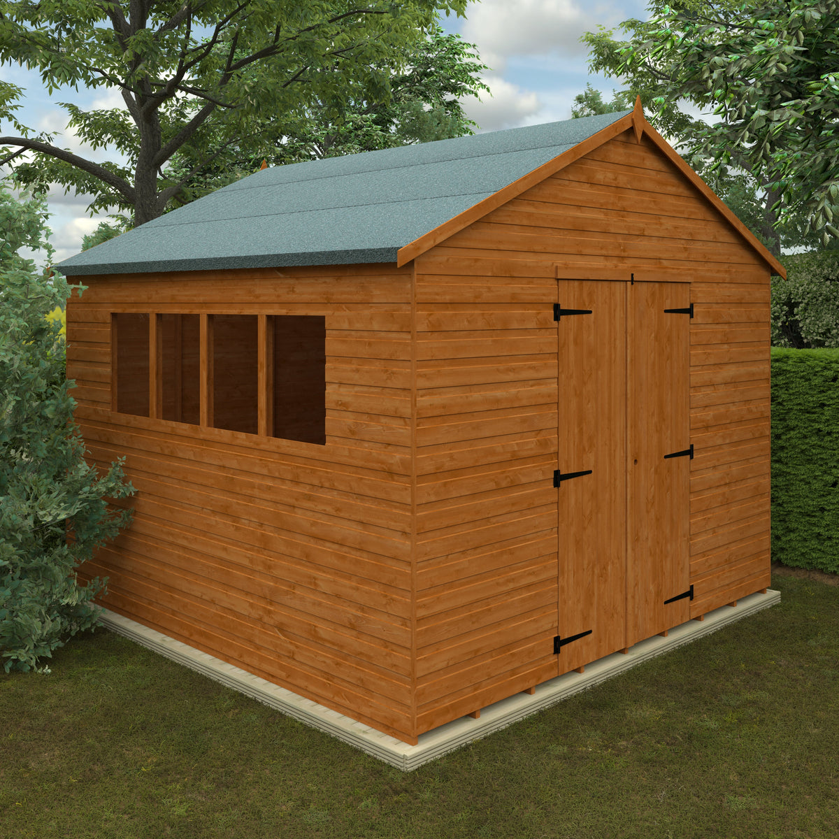 Redlands 10' x 10' Shiplap Apex Heavyweight Workshop | Sheds.co.uk