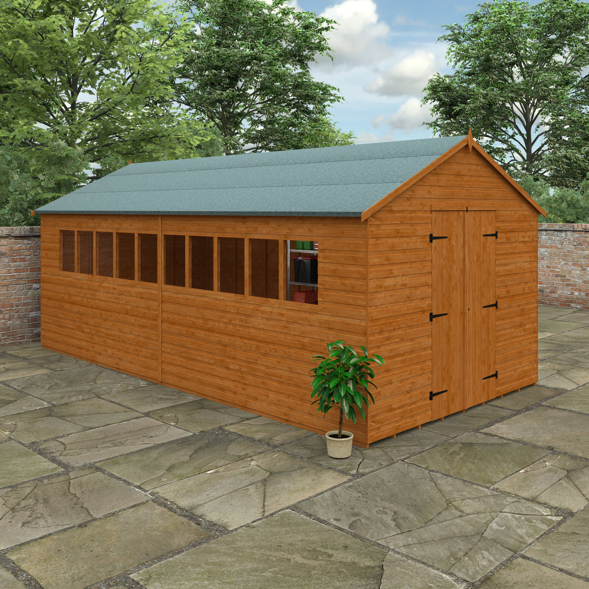 Redlands 10' x 20' Shiplap Apex Heavyweight Workshop | Sheds.co.uk
