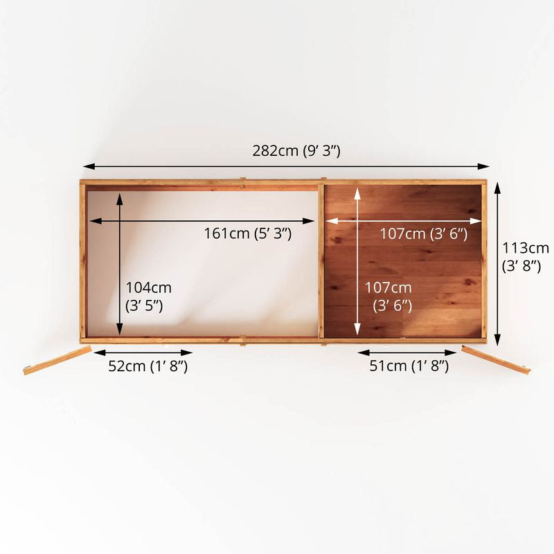 Adley 10' x 4' Dog Kennel & Run | Sheds.co.uk