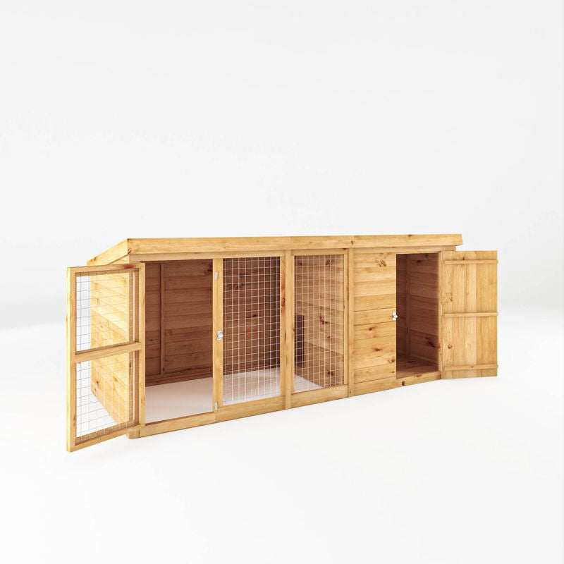 Adley 10' x 4' Dog Kennel & Run | Sheds.co.uk