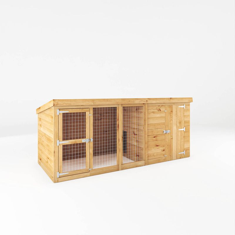 Adley 10' x 4' Dog Kennel & Run | Sheds.co.uk