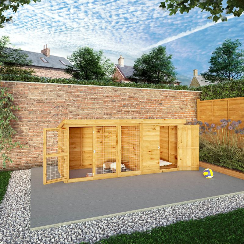 Adley 10' x 4' Dog Kennel & Run | Sheds.co.uk